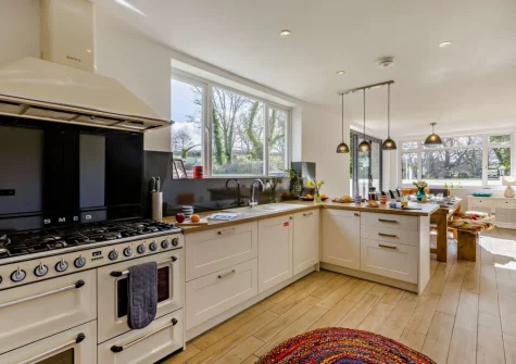 The kitchen at Helebridge House, Marhamchurch