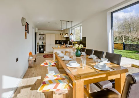 The dining area at Helebridge House, Marhamchurch