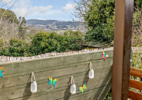 The patio & alfresco dining area at Here Tiz, St Day