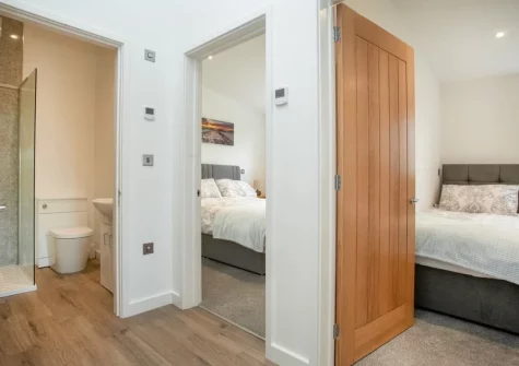 Bedrooms #1, #2 & shower room at Hernmargh Skiber, Box's Shop