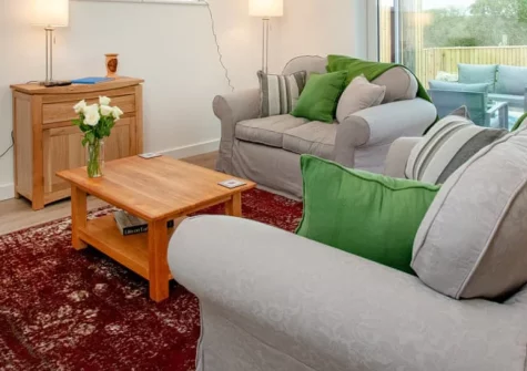 Hernmargh Skiber, Box's Shop is a luxurious barn conversion near Widemouth Bay, featuring contemporary open-plan living, a private hot tub beneath starlit skies, elegant bioethanol fire, and easy access to Bude's golden beaches and coastal paths.