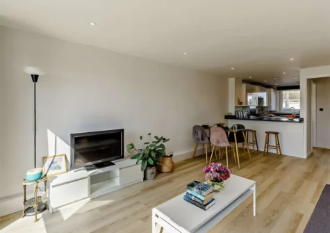 The living area at Heron House, Brixham
