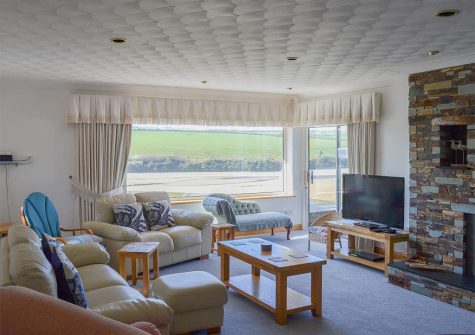 The living area at Heybrook Court, Newquay
