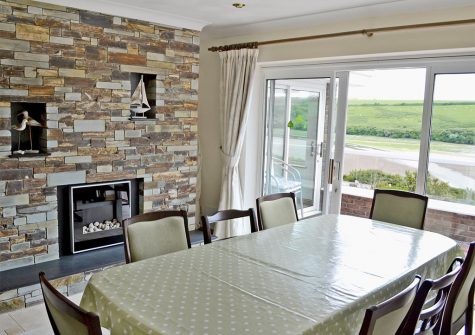 The dining area at Heybrook Court, Newquay