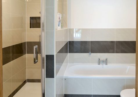Bedroom #1 en-suite at Heybrook Court, Newquay