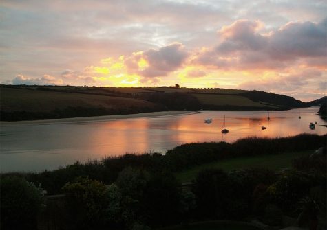 The view at sunset from Heybrook Court, Newquay