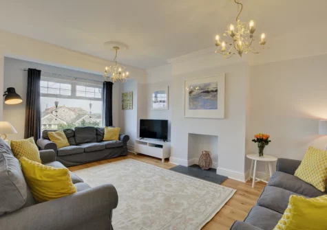 The living room at Heyl Sound, Padstow