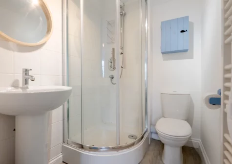 Bedroom #2 en-suite shower room at Hideaway Cottage, Padstow