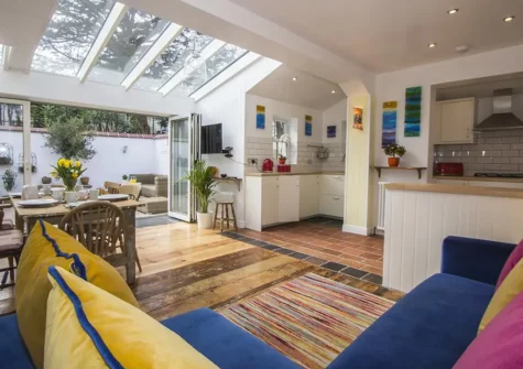 The living area at Hideaway, Street an Pol, St Ives