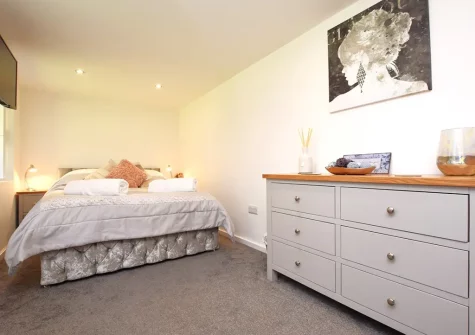 Bedroom #2 at High Meadows Barn, Trewolla