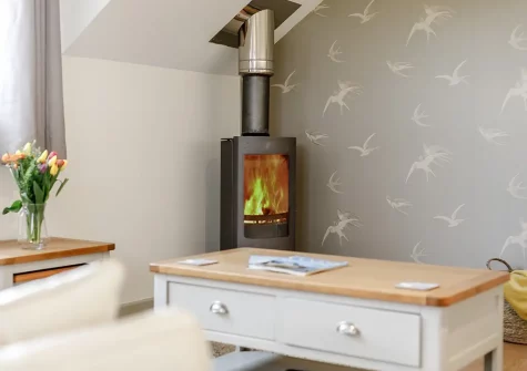 The living area at High Meadows View, Trewolla