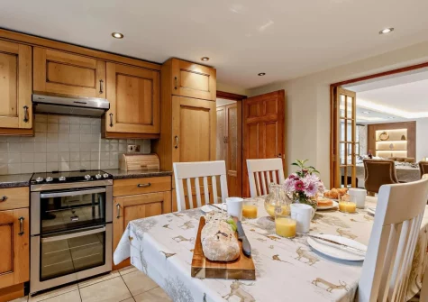 The kitchen at Higher Hodges Farmhouse, Combe Martin