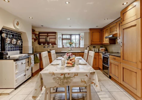 The kitchen at Higher Hodges Farmhouse, Combe Martin