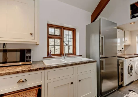 The utility room at Higher Hodges Farmhouse, Combe Martin
