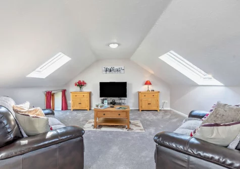 The living room at Higher Hopworthy Cottage, Pyworthy