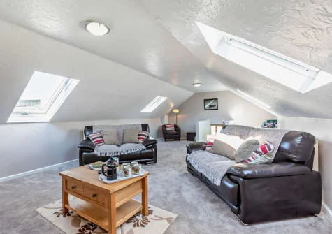 The living room at Higher Hopworthy Cottage, Pyworthy