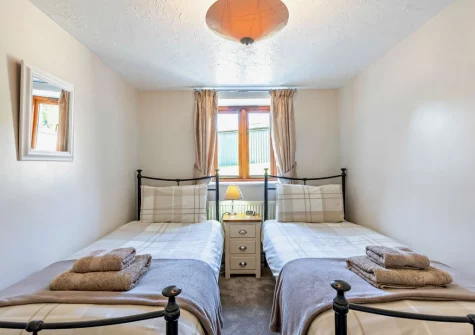 Bedroom #2 at Higher Hopworthy Cottage, Pyworthy