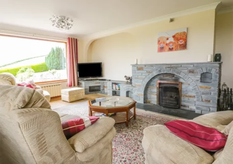The living area at Higher Kernick Farm, Truscott