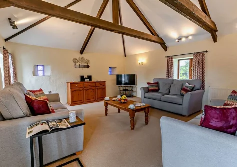 The living room at Higher Merrose, Marys Well