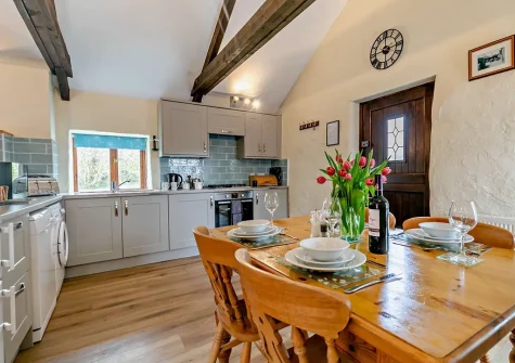 The kitchen & dining area at Higher Merrose, Marys Well