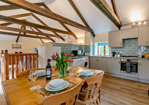 The dining area at Higher Merrose, Marys Well