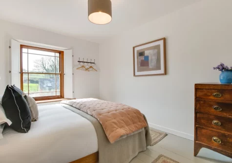 Bedroom #2 at Higher Treliver Farmhouse, St Wenn