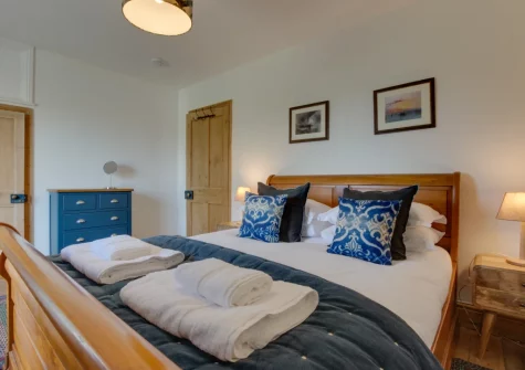 Bedroom #3 at Higher Treliver Farmhouse, St Wenn