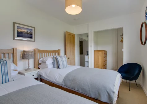 Bedroom #4 at Higher Treliver Farmhouse, St Wenn