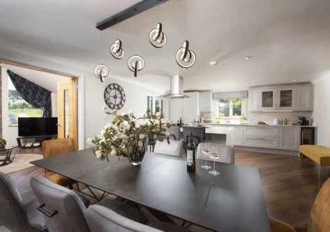 The dining area at Highfield Barton, Camborne