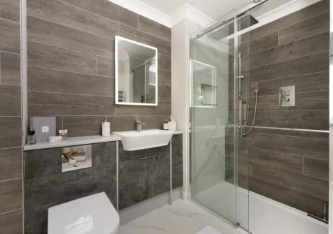 Bedroom #4 en-suite shower room at Highfield Barton, Camborne