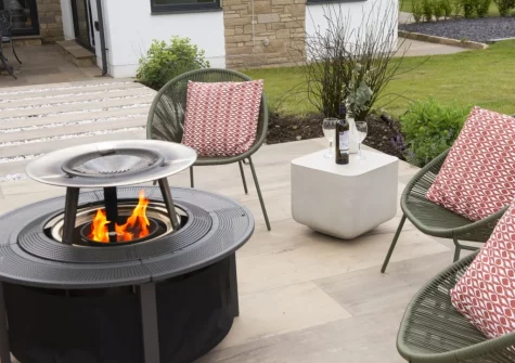 The terrace & outdoor sitting area at Highfield Barton, Camborne