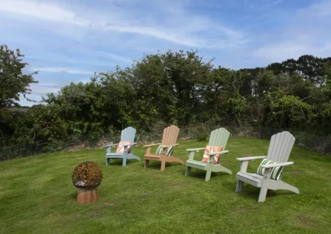 The garden & outdoor sitting area at Highfield Barton, Camborne