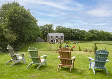The garden & outdoor sitting area at Highfield Barton, Camborne