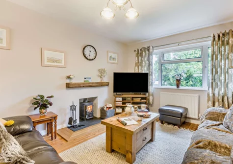 The living area at Highfield, Topsham