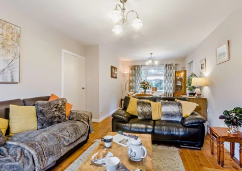 The living area at Highfield, Topsham