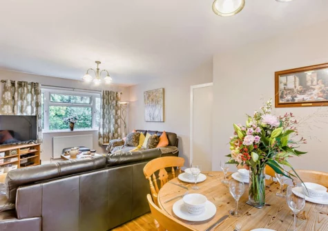 The dining area at Highfield, Topsham