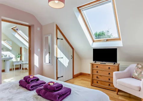 Bedroom #1 at Highford Barn, Higher Clovelly