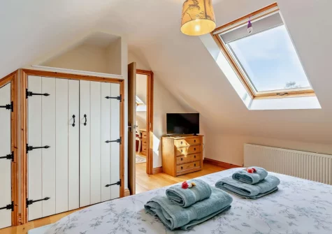 Bedroom #2 at Highford Barn, Higher Clovelly