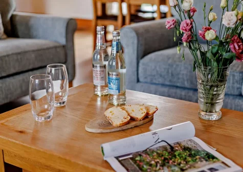 The living area at Highland Barn, Launceston