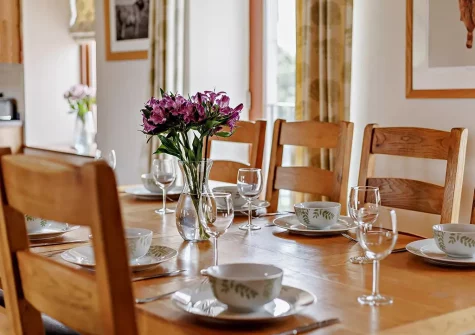 The dining area at Highland Barn, Launceston