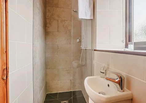 Bedroom #2 en-suite shower room at Highland Barn, Launceston