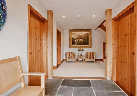 The entrance hall at Highland Barn, Launceston