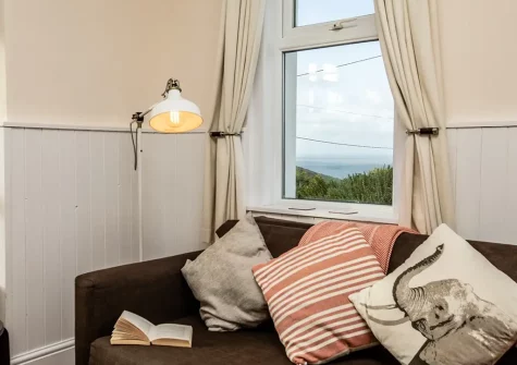 The living room at Highlands, Woolacombe