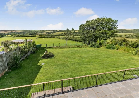 The patio & garden at Hillcrest, Hartland