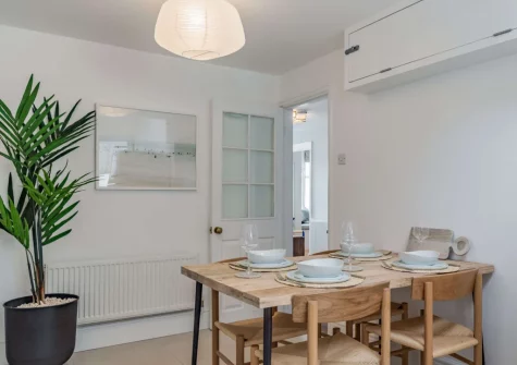 The dining area at Hillhead, Perranporth
