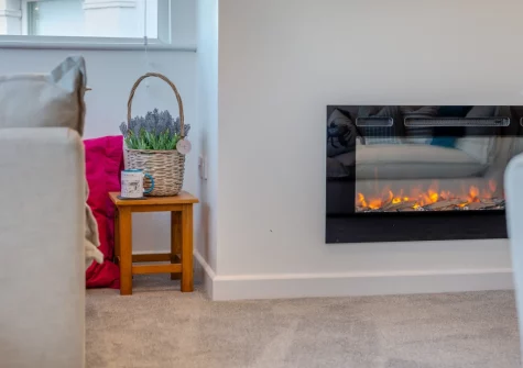 The living room at Hillside, Trevone