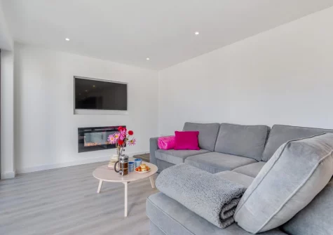 The living area at Hillside, Trevone