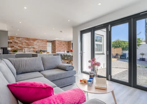 The living area at Hillside, Trevone