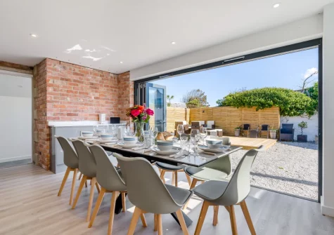 The dining area at Hillside, Trevone