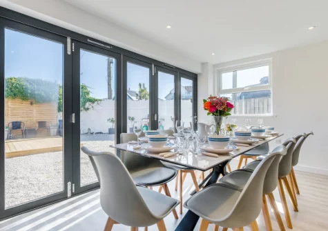 The dining area at Hillside, Trevone
